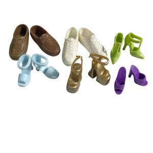 Vintage 1970s Barbie Ken Shoes 6 Pairs Lot Platform Heels Sneakers Mattel